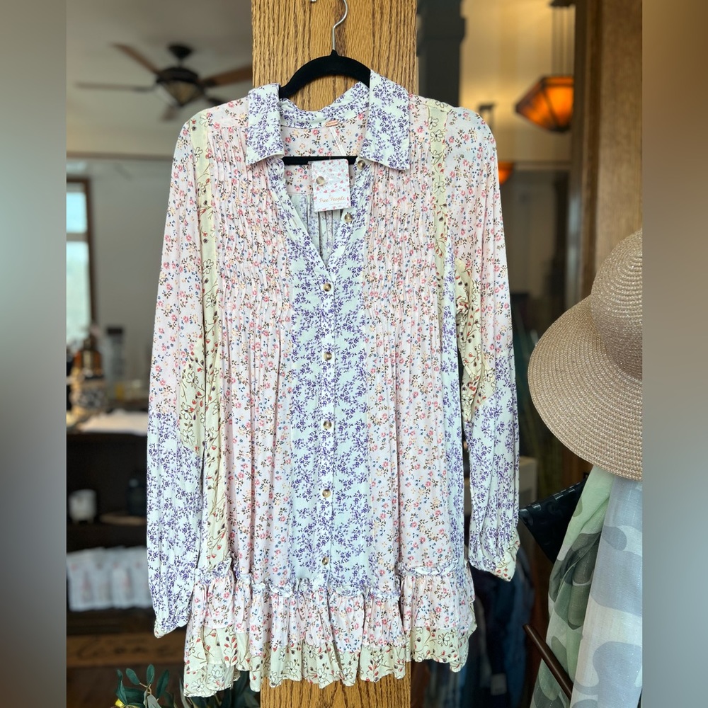 Free People Lost in You Printed Tunic Dress